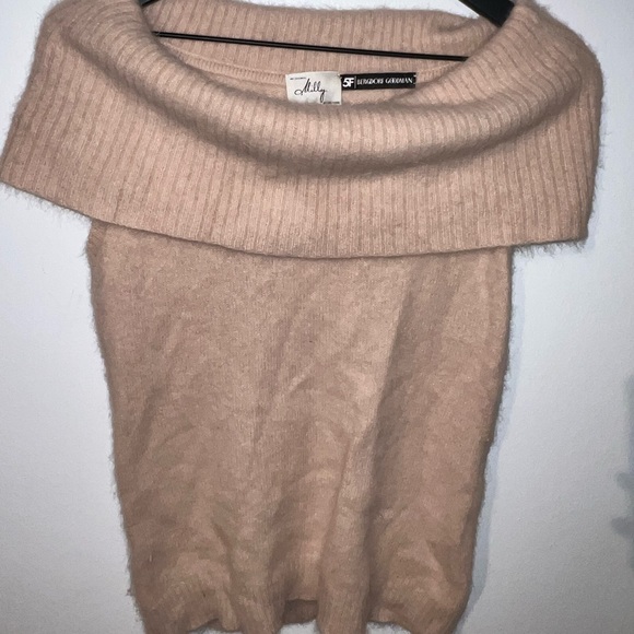 Milly of NY / Bergdorf Goodman | Women’s Angora Sweater Cowl Neck Sleeveless |M - Picture 2 of 4